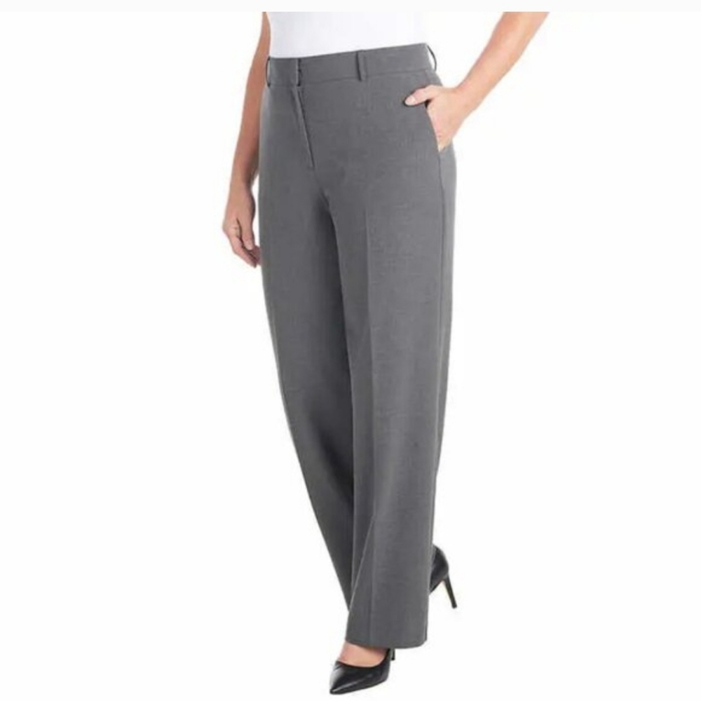 Dalia Women's Gray Wide Leg Dress Pants